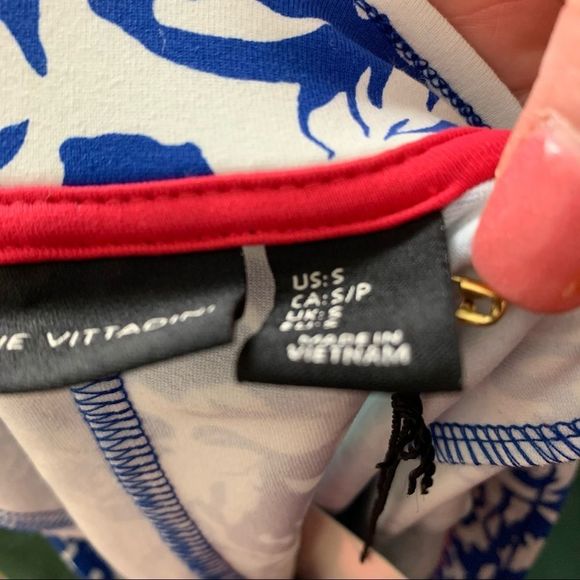 SzS Adrienne Vittadini Blue and White Skirt NWT - Picture 4 of 4